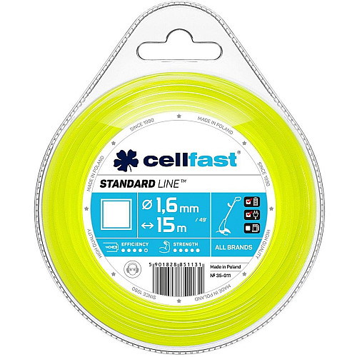 Ліска косильна Cellfast квадрат 1.6x15м
