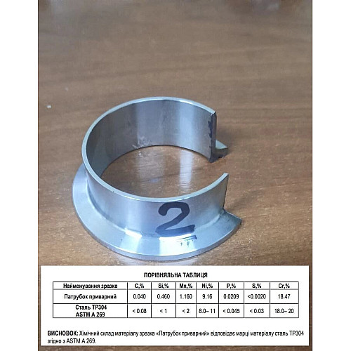 Патрубок DN40 під хомут 50,5 (1,5