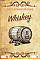 Наклейка, етикетка на пляшку Whiskey 9х6 см. (5 шт)