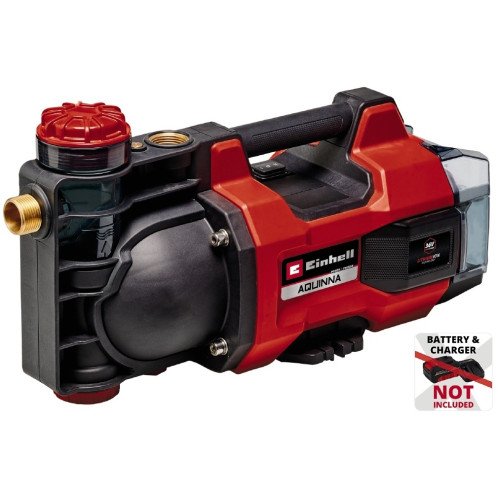 Насос відцентровий акумуляторний Einhell Professional AQUINNA 36/34, 36В(18В+18В) 3400л/год, вис. 37м, глиб. 6м режими ECO/BOOST, 4.2кг, без АКБ та ЗП