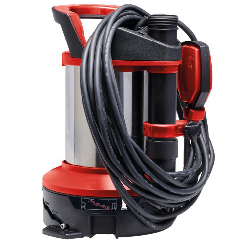 Насос дренажний Einhell GE-DP 7535 N LL ECO 750Вт, 18500л/год, вис. 9м, глиб. 7м, нержавіюча сталь, 5.7кг