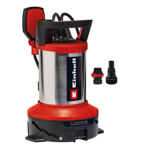Насос дренажний Einhell GE-DP 7535 N LL ECO 750Вт, 18500л/год, вис. 9м, глиб. 7м, нержавіюча сталь, 5.7кг