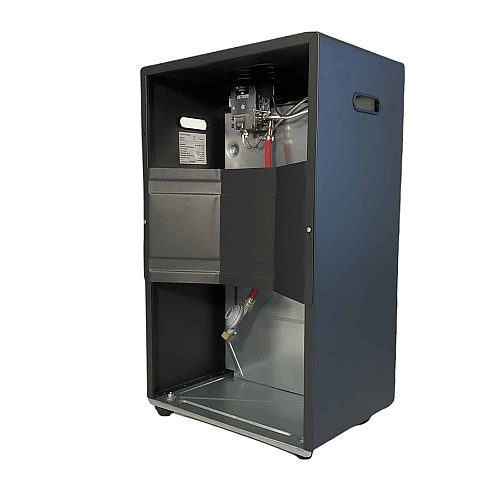 Набор: Обогреватель газовый Blue Belle//TO с термостатом 4.2 kW TMC Италия (комплект подключения с редуктором в подарок) + Металлический газовый баллон Safegas 12.3 л