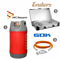 Набір: газова плита Enders Brisbane 2Z н/ж сталь із термодатчиком + балон HPCR-G.5 (G.4), 26,2л
