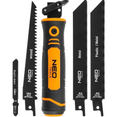Пила садова Neo Tools тримач, 15см, 24 TPI, 18 TPI, 6 TPI, двокомпонентне руків'я, 0.182кг