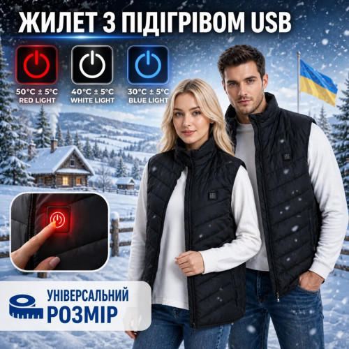 Жилетка з підігрівом з USB-зарядкою 2XL