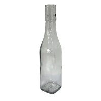 Пляшка під бугельний замок квадратна (без бугеля), прозора 1000ml