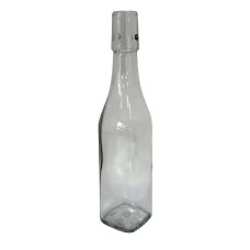 Пляшка під бугельний замок квадратна (без бугеля), прозора 1000ml