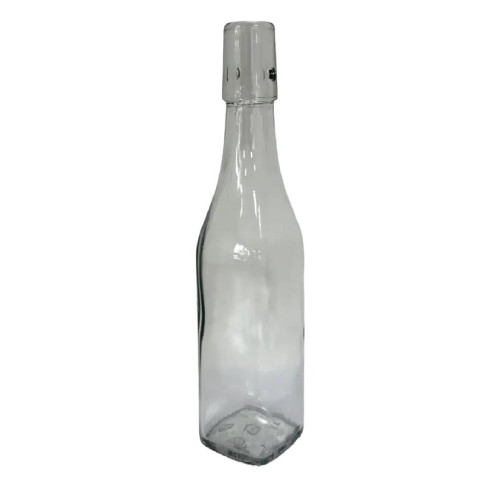Пляшка під бугельний замок квадратна (без бугеля), прозора 1000ml