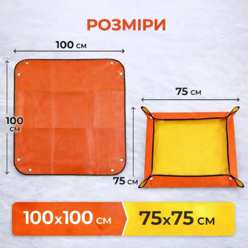 Килимок водонепроникний двосторонній 100*100 см