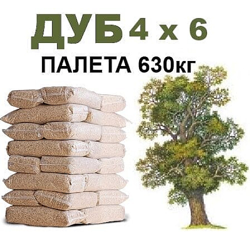 Тріска для копчення ДУБ 4*6 | ПАЛЕТА (630кг)
