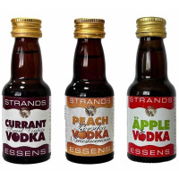 Набор эссенций Strands CURRANT VODKA 25мл - PEACH VODKA 25мл - APPLE (JABŁKO) VODKA 25мл