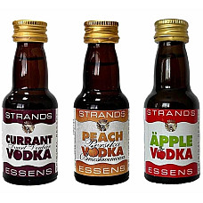 Набор эссенций Strands CURRANT VODKA 25мл - PEACH VODKA 25мл - APPLE (JABŁKO) VODKA 25мл