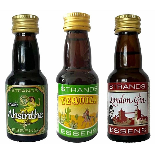 Набір есенцій Strands ABSINTHE 25 мл - TEQULLA 25 мл - LONDON GIN 25 мл