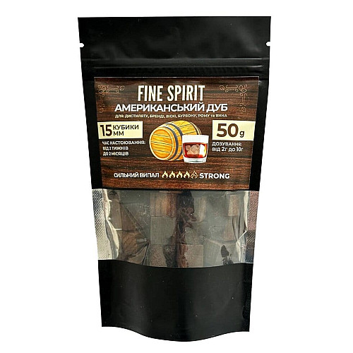 Дубовые кубики STRONG сильная прожарка Fine Spiri (50г)