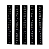 Термометр-смужка 10-40, клейкий, LCD - 5шт