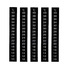 Термометр-смужка 10-40, клейкий, LCD - 5шт