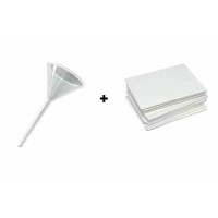 Набір для фільтрації настоянок 100% (лійка + папір) пластикова кругла 90мм