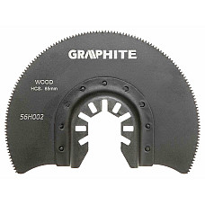 Насадка для многофункционального инструмента GRAPHITE, диск пильный, 85мм, HCS по дереву.