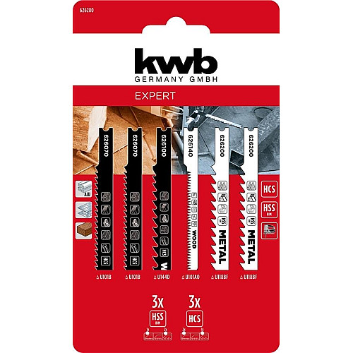 Полотно пильное для электролобзика KWB набор 6шт
