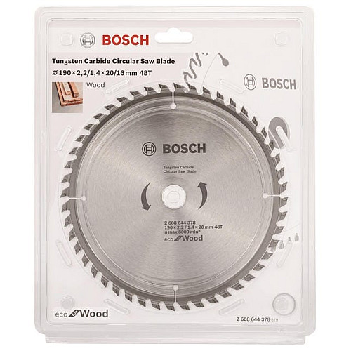 Диск пиляльний Bosch Eco for Wood 190x2.2x20-48T