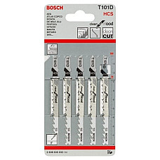 Полотно пиляльне для електролобзика Bosch по дереву T101D, 5шт