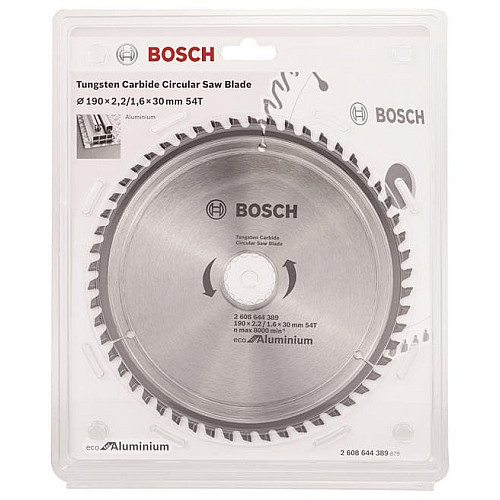 Диск пиляльний Bosch Eco for Aluminium 190x2.42/1.6x30мм 54TCG