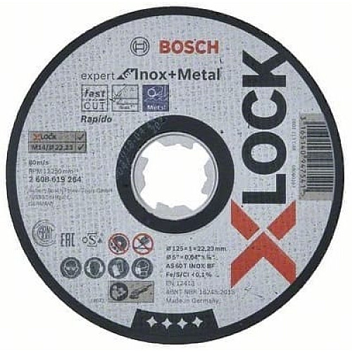 Круг відрізний Bosch X-Lock Expert for Inox and Metal, 125x1мм