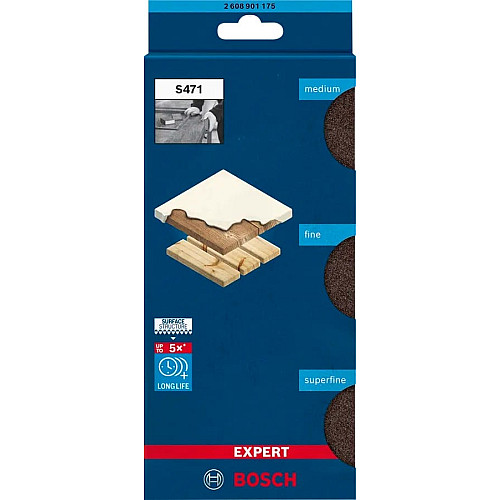 Губки шлифовальные Bosch Professional S471 Expert 69х97х26мм M F SF 3шт