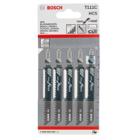 Полотно пиляльне для електролобзика Bosch по дереву T111С, 5шт