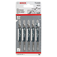 Полотно пиляльне для електролобзика Bosch по дереву T144D, 4-5.2х100мм, 5шт