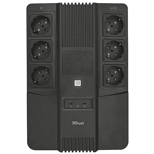 Источник бесперебойного питания Trust Maxxon 800VA UPS 6 standard wall power outlets BLACK