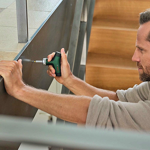 Отвертка Bosch с трещоткой, Т-образная рукоятка, 20 насадок, 109мм, кейс, сталь CrV