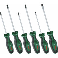 Отвертка Bosch набор 6шт, SL 4, 6.5 мм, PH1х100 мм, PH2х125 мм, PZ1х100 мм, PZ2х125 мм