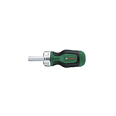 Викрутка Bosch з тріскачкою, 6 насадок, руків'я TPR (PZ1,PZ2,PH2,SL4,TX25,HEX5), 111мм, сталь CrV