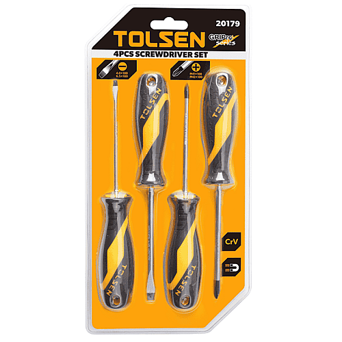 Викрутки Tolsen набір 4шт, SL,PH, 110мм