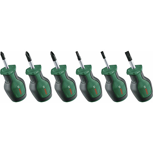 Викрутки Bosch набір 6шт, PH, PZ, TX, SL, сталь CrV