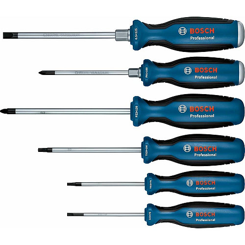 Отвертка Bosch Professional SL 3.5, 6.5мм, Т15х75мм, Т20х100мм, PH1x100мм, PZ2x125мм набор 6шт