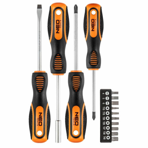 Отвертки Neo Tools набор 14шт, 10 бит, SL, PH, Torx, сталь CrV