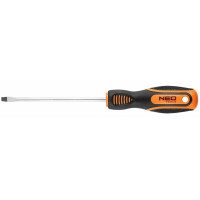 Отвертка Neo Tools плоская, SL4x100мм, сталь CrV