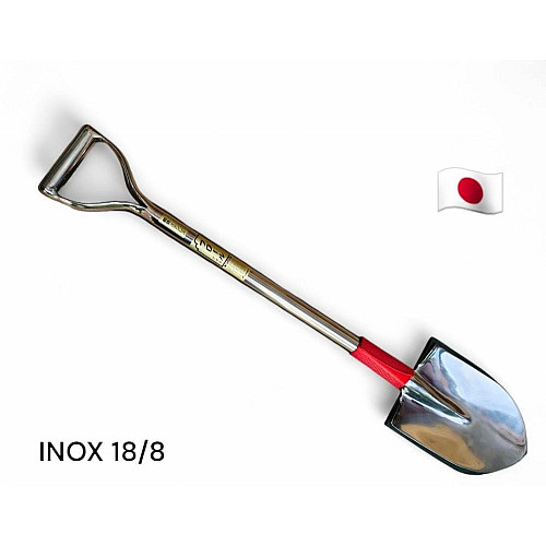 Японська садова лопата (1112659) з нержавіючої сталі 18-8 INOX, 1.35 кг HONMAMON Японія