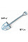 Садовая лопата с отверстиями, 970х290х230мм, 1.47кг Silver HONMAMON Япония