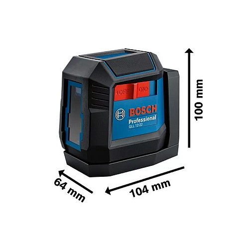 Нівелір лазерний Bosch GLL 12-22, до 12м, 0.3мм/м, чохол, 0.35кг