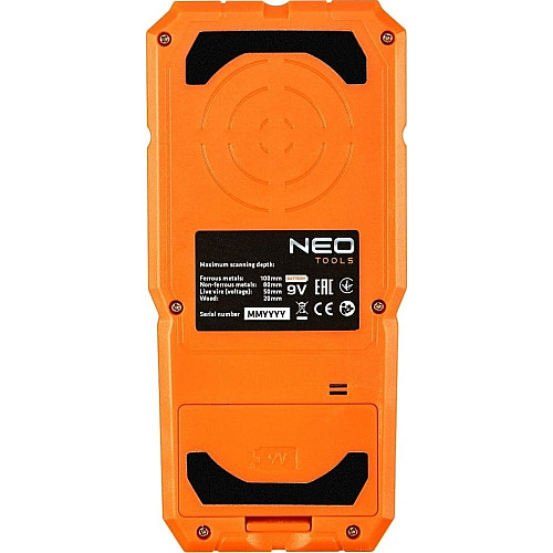 Детектор Neo Tools, від 20 до 100мм, IP54, чохол, 0.164кг