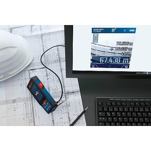 Дальномер лазерный Bosch Professional GLM 150-27 C, 0.08-150м, ±1.5мм, 0-360°, Bluetooth, чехол, 0.21кг