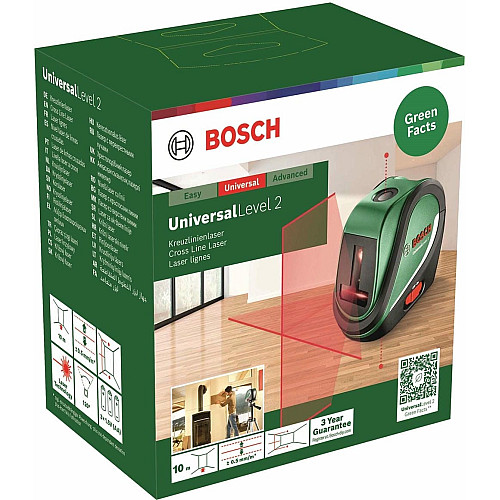 Нивелир лазерный Bosch UniversalLevel2, до 10м, 0.5мм/м, 0.46кг