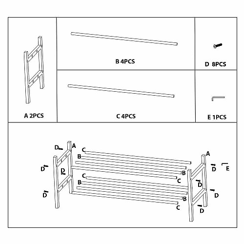 Полиця для взуття Casa Si Shoe Rack Bamboo (CS92307W04)