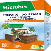 Порошок для септиков, выгребных ям и дворовых туалетов Microbec Польша, коробка 1 кг
