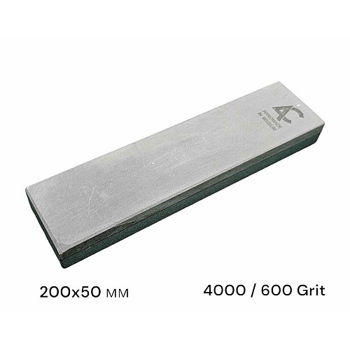 Камень точильный (BBW+Carborundum) 200мм*50мм, 4000/600 Grit, гранатовый сланец и карбид кремния SiC (828AC)