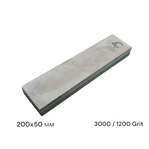 Камень точильный (BBW Pyrenees) 200мм*50мм, 3000/1200 Grit, гранатовый сланец и кварц (845AC)